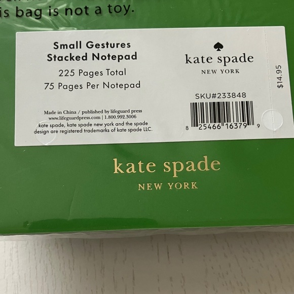Kate Spade Small Gestures Stacked Notepad (NWT) - Picture 4 of 5